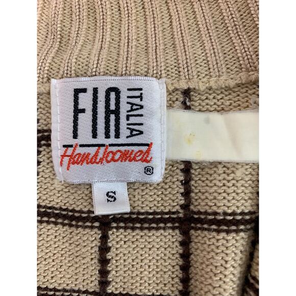 Small Fia Italia Handloomed Womens 1/2 Zip Sweater Vintage 1990s Soft - Picture 9 of 9
